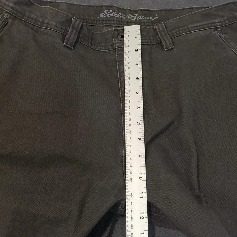 Eddie Bauer Pants Mens Size‎ 36x30 Gray Canvas Utility Work Pockets